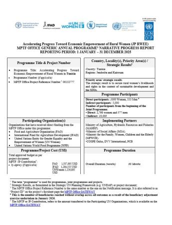 Tunisia 2025 report cover page